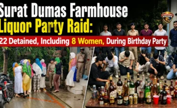 Surat Dumas Farmhouse Liquor Party Raid: 22 Detained, Including 8 Women, During Birthday Party